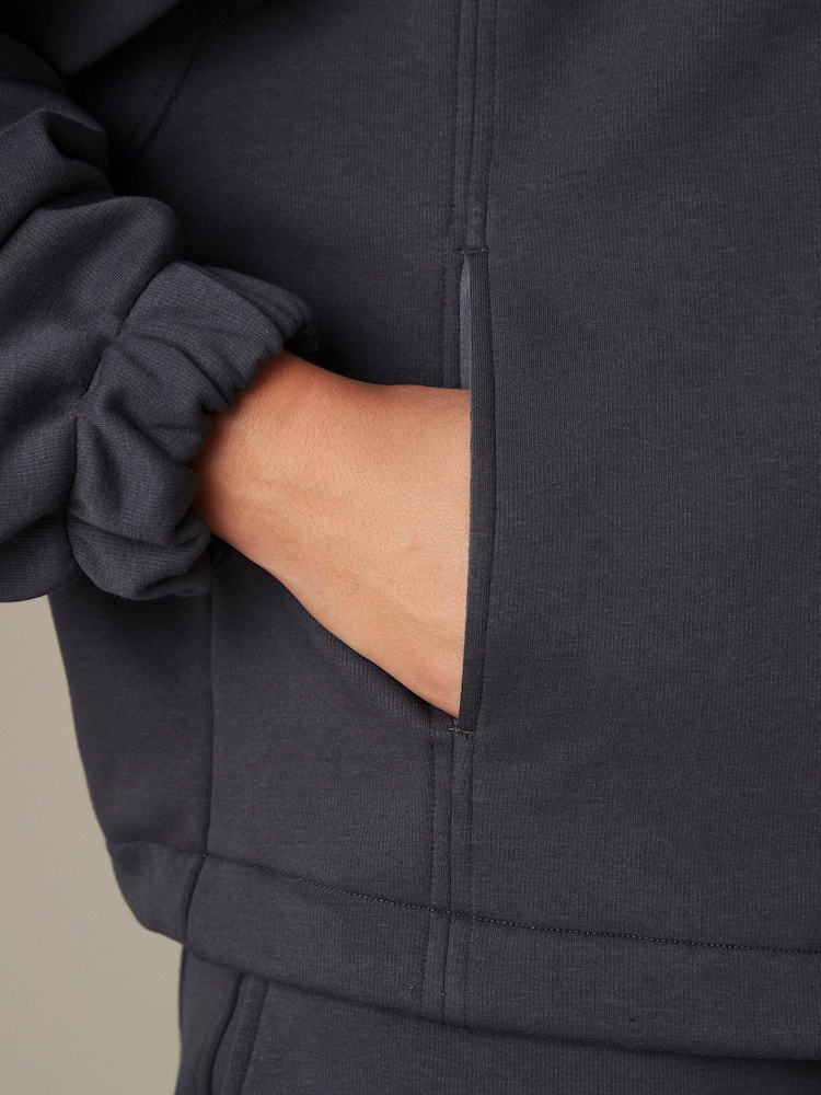 bleu encre - Sweat-shirt long à capuche Soft Touch Cosy Lined Fleece Heavyweight - Image 5 of 8