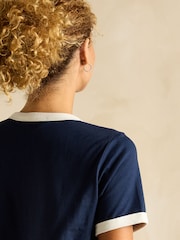 Joules Kitsford Navy Embroidered T-Shirt - Image 5 of 6