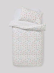White Brushed Santa Icon Christmas Duvet Cover and Pillowcase Set - Image 4 of 8