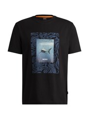 BOSS Black Regular Fit 100% Cotton Jersey T-Shirt With Seasonal Artwork - Image 5 of 5