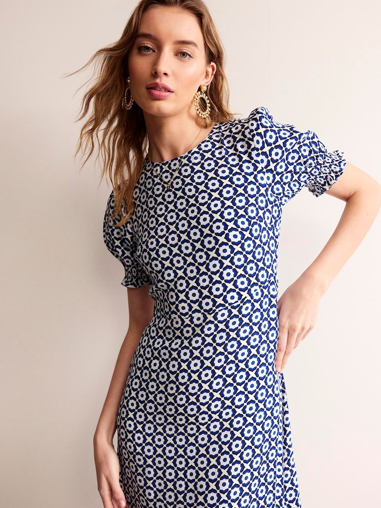 Boden Blue Petite Corinne Midi Tea Dress - Image 1 of 5