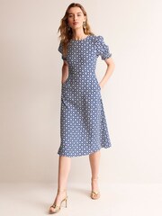Boden Blue Petite Corinne Midi Tea Dress - Image 2 of 5
