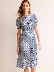 Boden Blue Petite Corinne Midi Tea Dress - Image 4 of 5