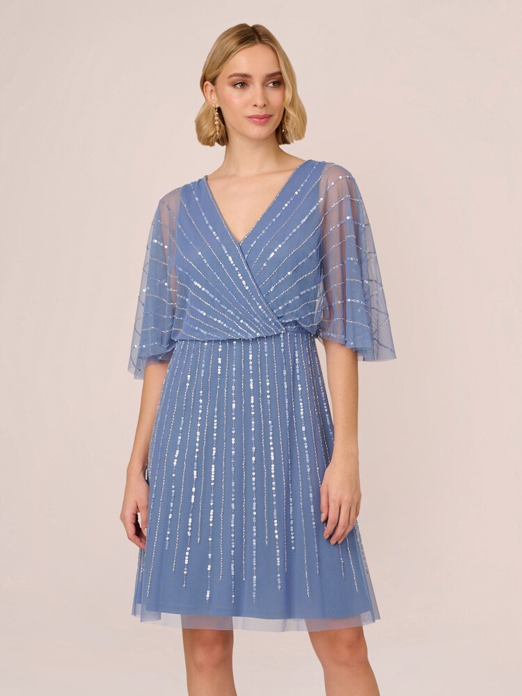 plus size cocktail dresses 4x 5x SCOMCHIC Womens Wedding Guest Formal Dress Black When your man is Womens Fashion Solid Color wk47 Color:Pastel blue