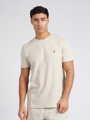 U.S. Polo Assn. Natural Mens Classic Fit Textured Terry 100% Cotton T-Shirt - Image 1 of 8