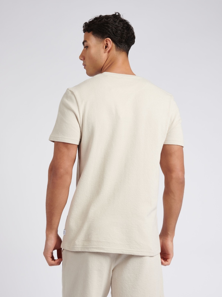 U.S. Polo Assn. Natural Mens Classic Fit Textured Terry 100% Cotton T-Shirt - Image 2 of 8