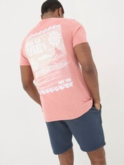 FatFace Orange Sea La Vie T-Shirt - Image 2 of 7