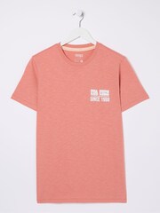 FatFace Orange Sea La Vie T-Shirt - Image 6 of 7