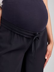JoJo Maman Bébé Navy Blue Wide Leg Maternity Trousers - Image 4 of 4