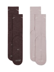Nike Natural Everyday Wool Cushioned 100% Cotton Crew Socks 2 Pack - Image 2 of 3