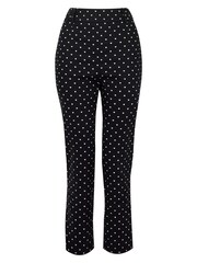 Joe Browns Black Vintage Heart Spot Print Stretch Cotton Capri Trousers - Image 5 of 5