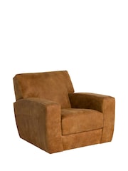 Barker and Stonehouse Brown Kansas Leather Swivel Armchair - Image 2 of 5