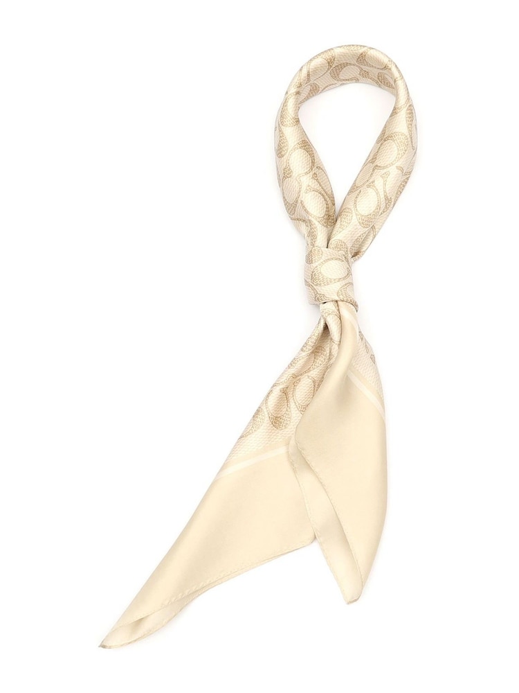 COACH Signature Vintage Printed Silk Square Scarve - Image 2 of 4