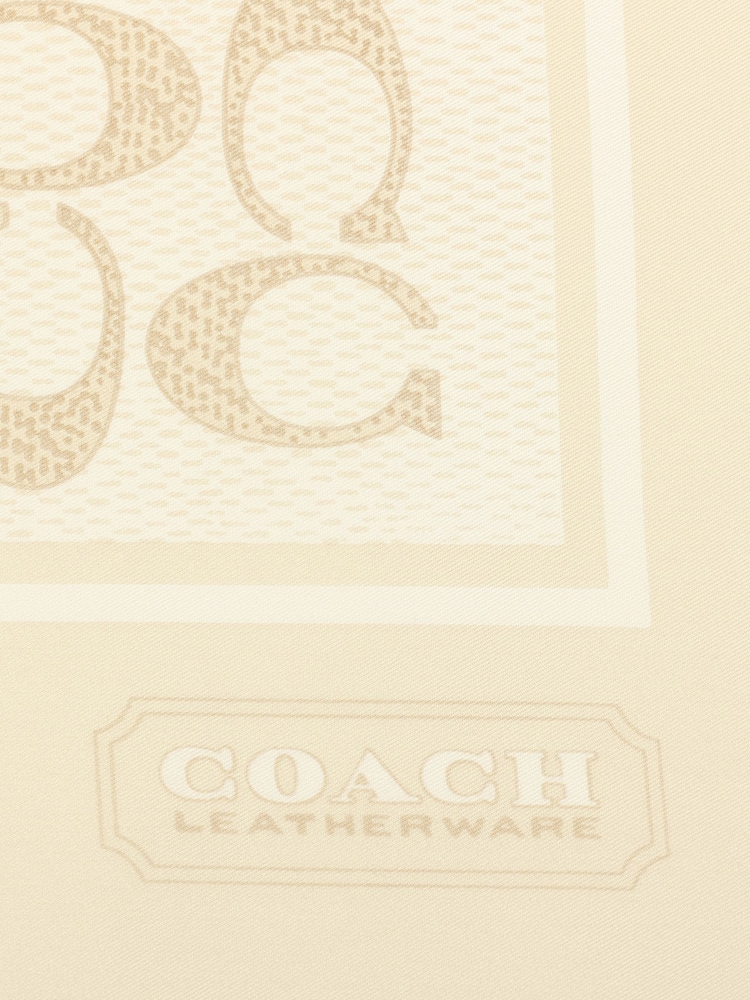 COACH Signature Vintage Printed Silk Square Scarve - Image 4 of 4