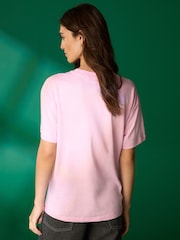 Pink Women Wicked Slogan Graphic 100% Cotton T-Shirt - Image 4 of 6