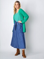 Burgs Womens Green Penmarth Edge to Edge Longline Cardigan - Image 3 of 5