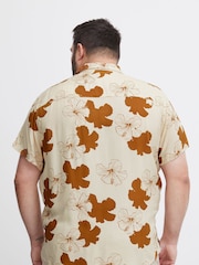 Blend Brown Floral Resort Short Sleeve Shirt - Image 2 of 5