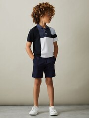 Reiss Blue Multi Charge Teen Colourblock Polo Shirt - Image 2 of 4