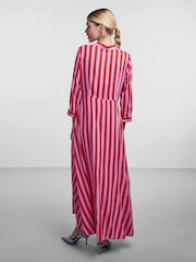 YAS Pink Maxi Length Shirt Dress - Image 2 of 3