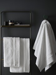 Content by Terence Conran White Zero Twist Cotton Modal Towel - Image 4 of 4