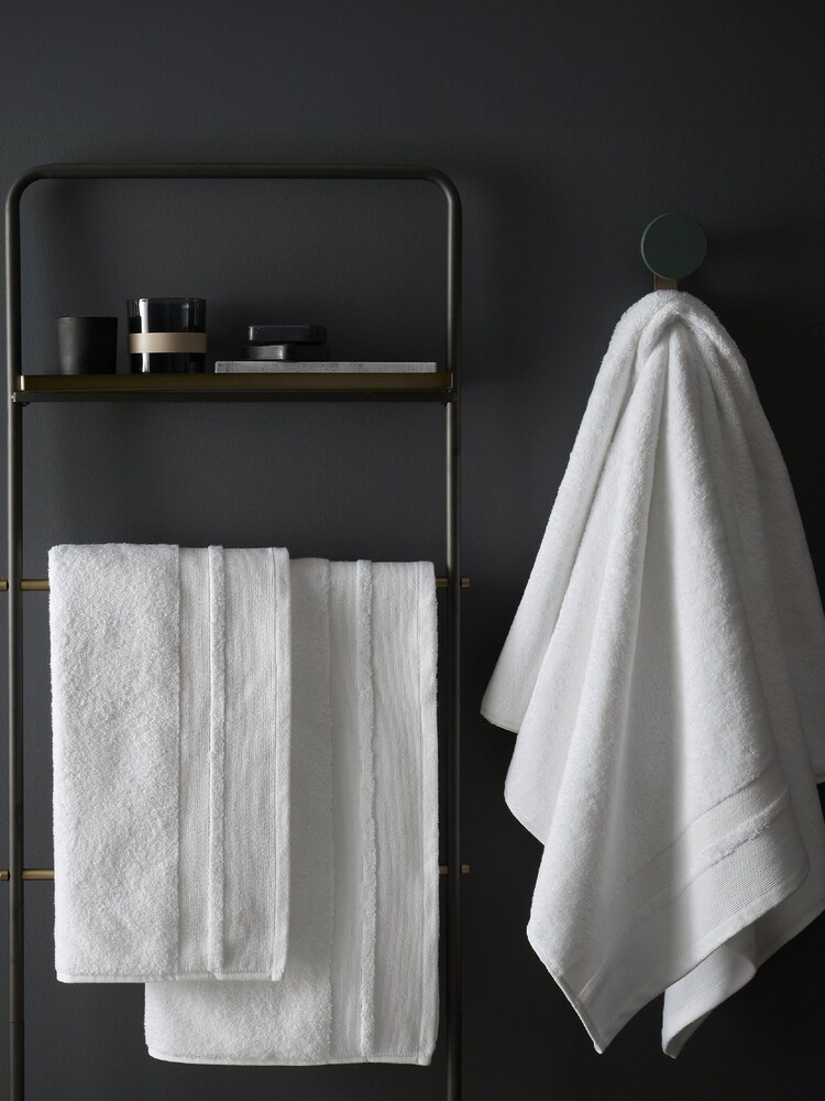 Content by Terence Conran White Zero Twist Cotton Modal Towel - Image 4 of 4