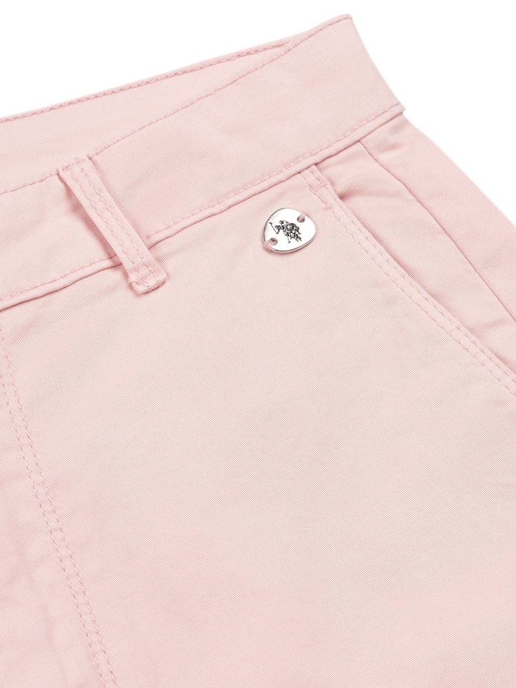 U.S. Polo Assn. Pink Classic Womens Chino Shorts - Image 7 of 7