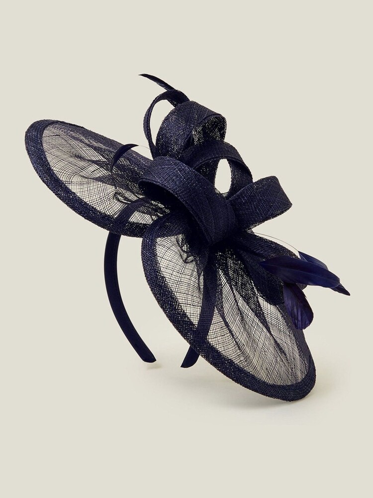 Accessorize Blue Penelope Sin Bow Fascinator - Image 2 of 3