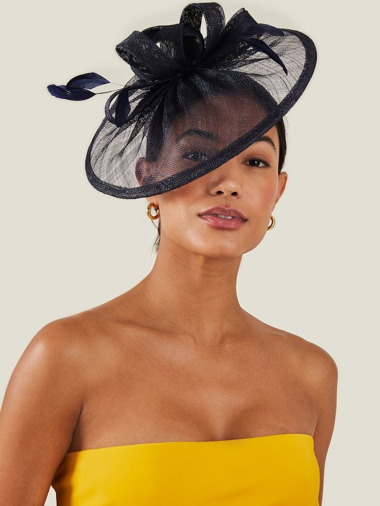 Accessorize Blue Penelope Sin Bow Fascinator - Image 3 of 3