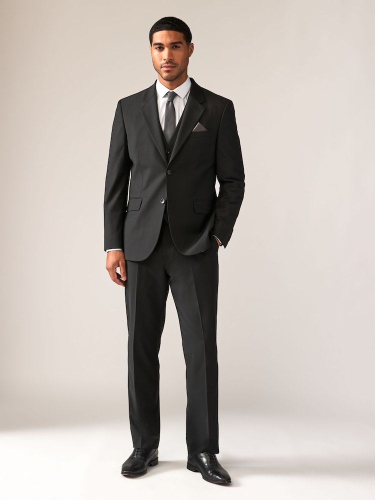 Noir - Veste Motionflex en Blend mélangée coupe habillée - Image 2 of 10