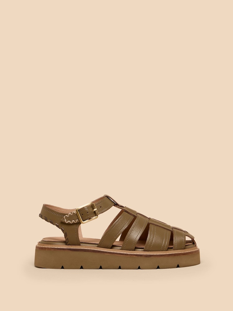 White Stuff Green Chunky Fisherman Sandals - Image 1 of 4