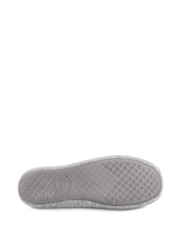 Totes Grey Isotoner Terry Ballet Slippers With Bow - Image 4 of 5