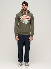 Superdry Green Tokyo Vintage Logo Hoodie - Image 3 of 4