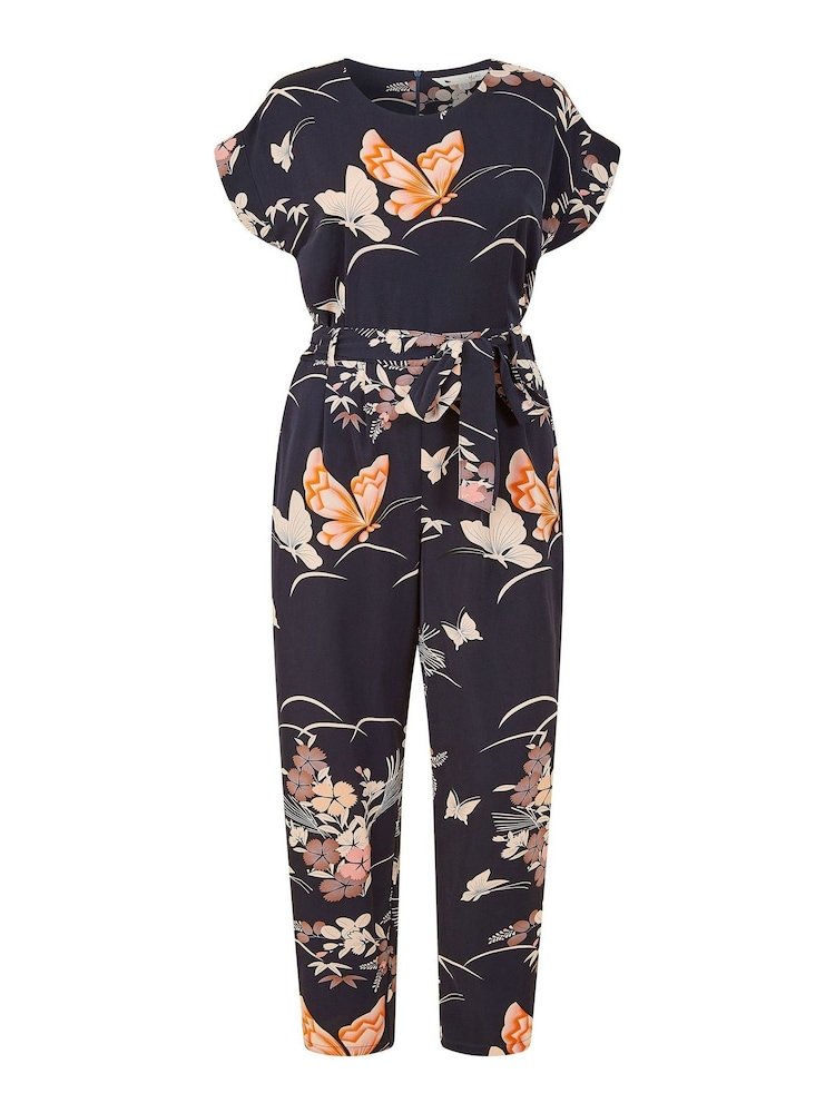 Yumi Blue Butterfly Print Jumpsuit - Image 5 of 5 Yumi Blue Butterfly Print Jumpsuit - Image 5 of 5