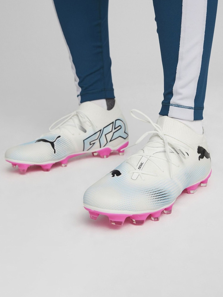 Puma White Womens Future 7 Match Fg/Ag Football Boots - Image 1 of 8