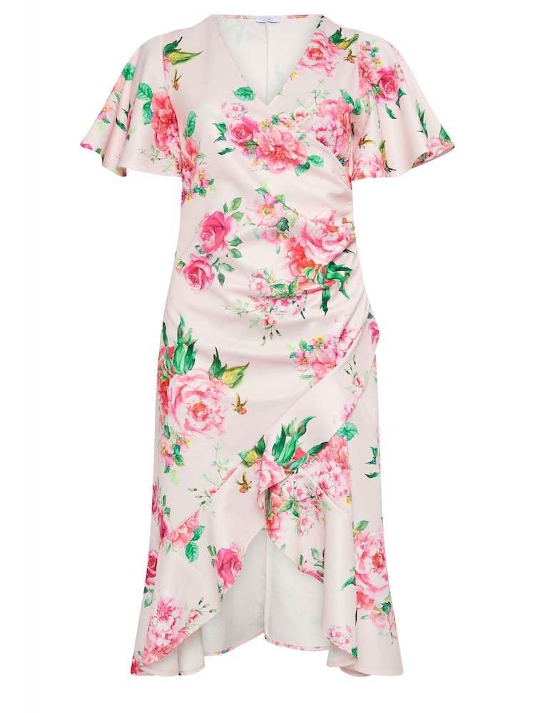 Yours Curve London Floral Print Ruched Midi Dress - Bild 6 von 6 Yours Curve London Floral Print Ruched Midi Dress - Bild 6 von 6