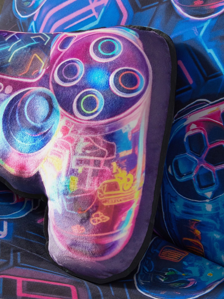 Bright Gamer Light Up Squidge Cushion - Image 2 of 5