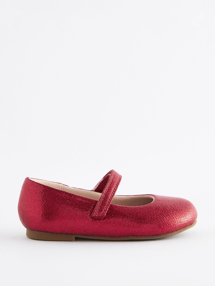 Red Wide Fit (G) Mary Jane Touch Fastening Occasion Shoes - Image 2 of 5 Red Wide Fit (G) Mary Jane Touch Fastening Occasion Shoes - Image 2 of 5