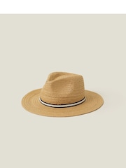 Accessorize Brown Monotone Trim Trilby Hat - Image 1 of 3