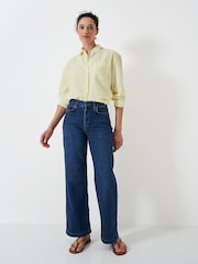 Crew Clothing Yellow Linen Blend Shirt - Image 3 of 4