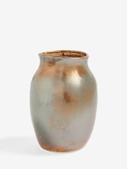 Black Reactive Glaze Organic Shaped Ceramic Vase - Image 3 of 4