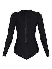 Sweaty Betty Black Tidal Xtra Life Long Sleeve Swimsuit - Image 6 of 6