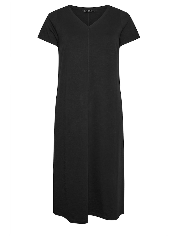 Evans Curve 100% Cotton Midi Dress - Image 6 of 6