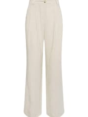 Long Tall Sally Natural LTS Tall Black Linen Wide Leg Trousers - Image 5 of 5