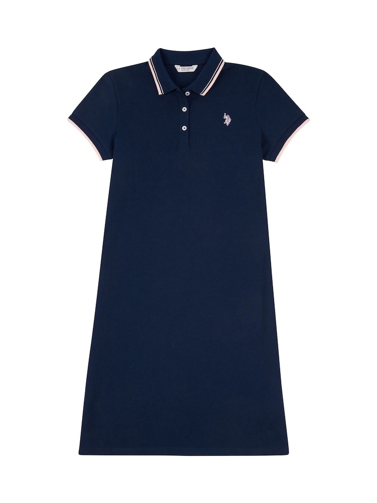 Niebieski - Damska sukienka polo U.S. Polo Assn. - Image 5 of 7