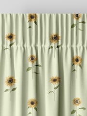 Sophie Allport Green Sunflowers Made to Measure 100% Cotton Curtains - Image 6 of 9