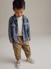 Blue 100% Cotton Washed Jersey Shirt (3mths-7yrs) - Image 1 of 7