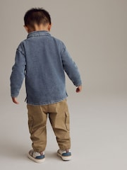 Blue 100% Cotton Washed Jersey Shirt (3mths-7yrs) - Image 2 of 7