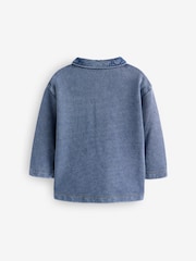 Blue 100% Cotton Washed Jersey Shirt (3mths-7yrs) - Image 5 of 7