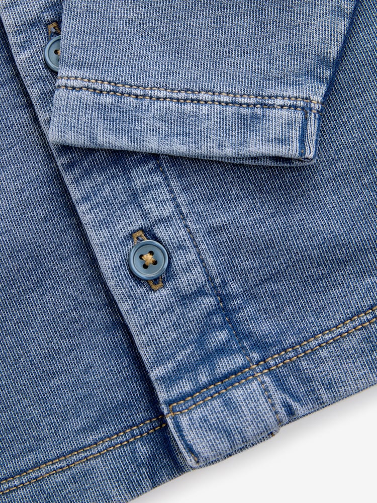 Blue 100% Cotton Washed Jersey Shirt (3mths-7yrs) - Image 7 of 7