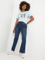 Joe Browns Blue Tropical Parrot Graphic Crew Neck Graphic T-Shirt - Image 3 of 5